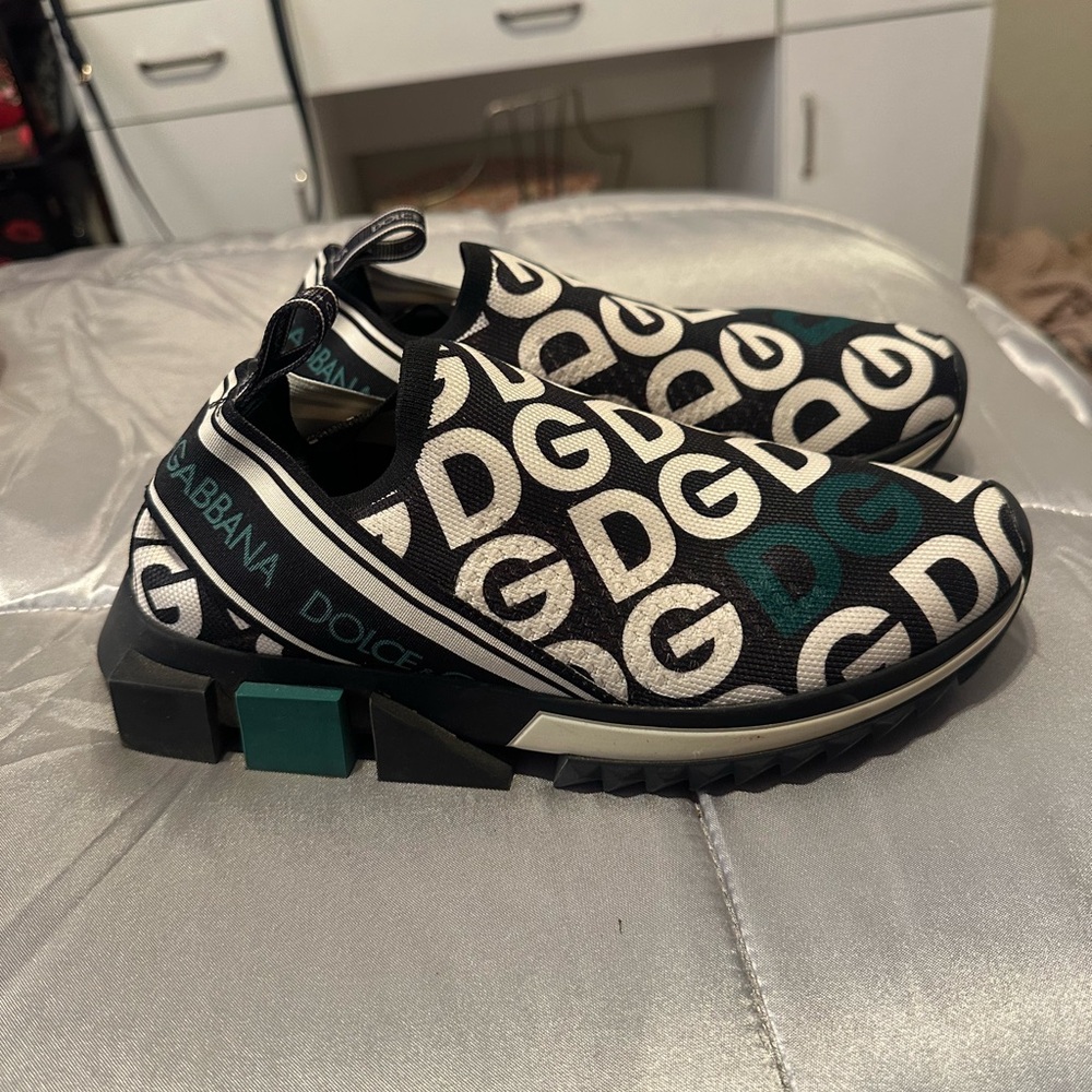 Dolce & Gabbana Monogram Black and White Sneakers